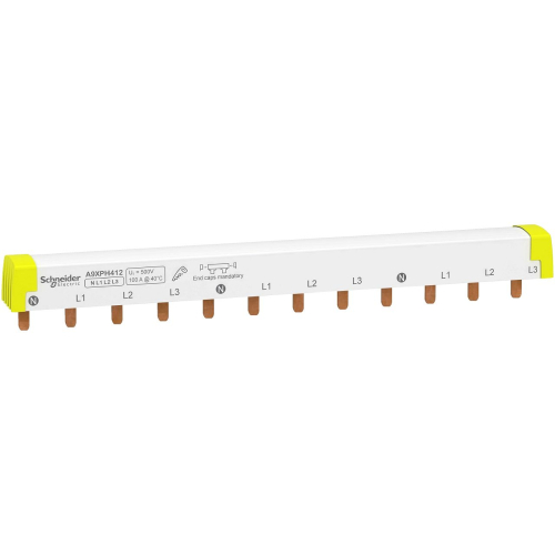 Acti9 iC60 - peigne à dents - 4P - 100A - 12 modules de 18mm-A9XPH412-3606480485060-SCHNEIDER ELECTRIC FRANCE