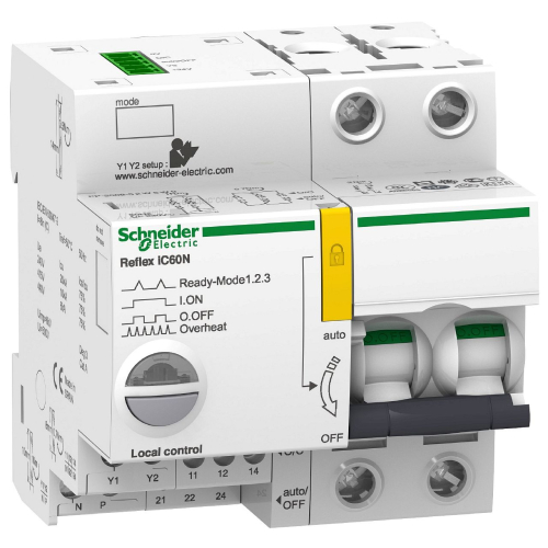 Acti9, Reflex iC60N disjonct. à commande intégrée interface Ti24 25A 2P courbe C-A9C62225-3606480455605-SCHNEIDER ELECTRIC FRANCE