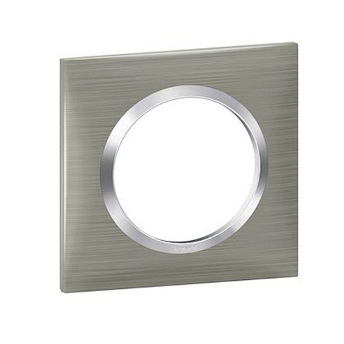 Plaque carrée dooxie 1 poste finition effet inox brossé-600871-3414971020559-LEGRAND