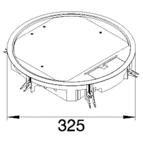 Boîte de sol ronde 24 modules diam 325mm encastrement diam 306mm noire-VR12059005-4012002245125-HAGER