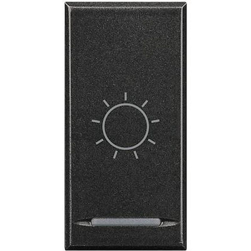 Manette Axolute symbole lumière type poussoir 1 module - Anthracite-HS4915BA-8012199741901-BTICINO