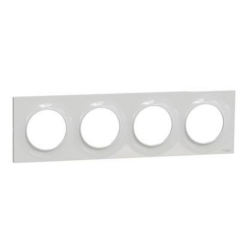 Odace Styl plaque Gris 4 postes horizontaux ou verticaux entraxe 71mm-S520708A1-3606480708763-SCHNEIDER ELECTRIC FRANCE