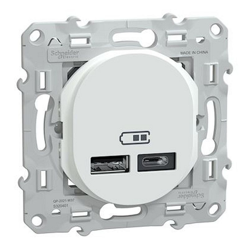 Ovalis - double chargeur USB A+C 12W - Blanc-S320401-3606482162877-SCHNEIDER ELECTRIC FRANCE