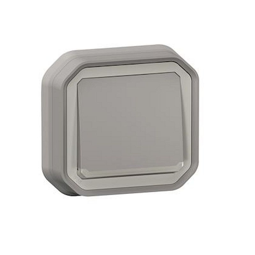 Poussoir NO lumineux Plexo complet encastré gris-069832L-3414971883499-LEGRAND