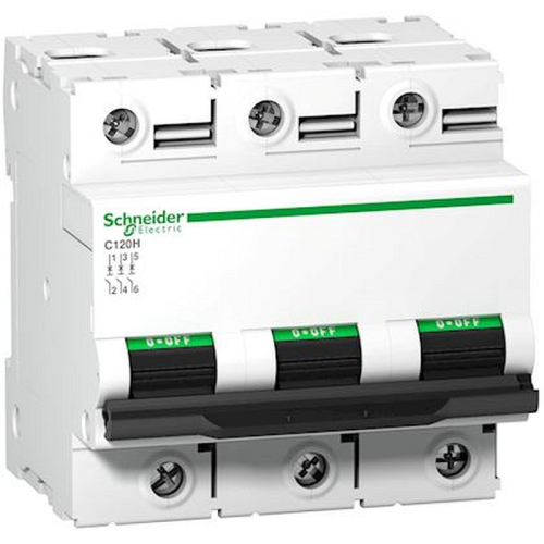 Disjoncteur C120H 3P 100 A, courbe D, 15 kA-A9N18513-3606480380846-SCHNEIDER ELECTRIC FRANCE