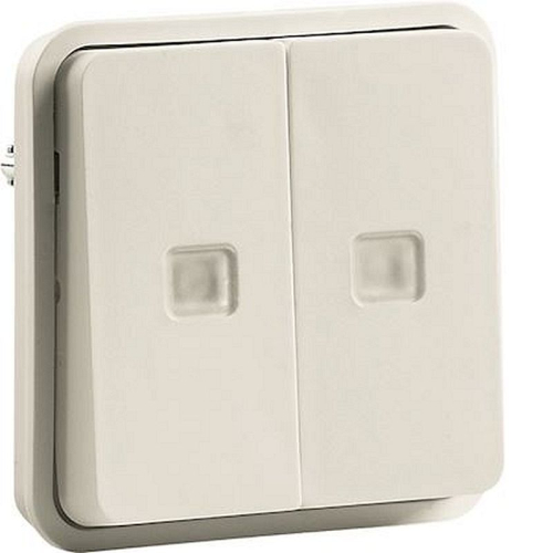 cubyko Double poussoir lumineux associable blanc IP55-WNA045B-3250617175456-HAGER