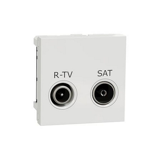 Unica - prise R-TV + SAT - individuel - 2 mod - Blanc - méca seul-NU345418-3606489467326-SCHNEIDER ELECTRIC FRANCE