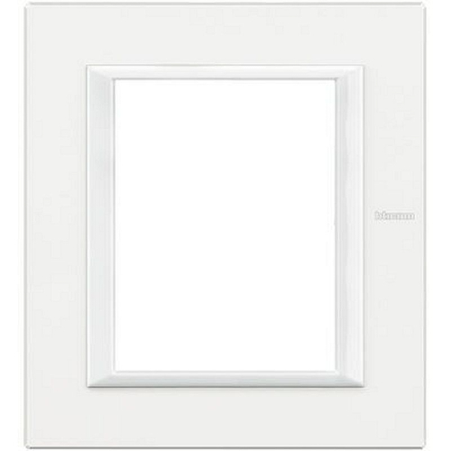 Plaque rectangulaire Axolute Aluminium monochrome 3+3 modules - Blanc-HA4826HD-8012199977447-BTICINO