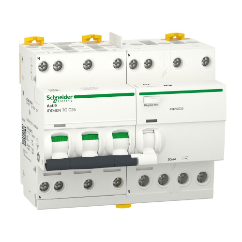 Acti9 iDD40N - disjoncteur différentiel tête de groupe - 3P+N C 25A 10kA 30mA AC-A9DV3725-3606481382856-SCHNEIDER ELECTRIC FRANCE