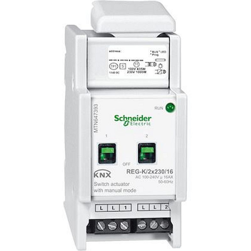 KNX - actionneur de commutation - 2x230V - 16A - à commande manuelle-MTN647393-3606485011776-SCHNEIDER ELECTRIC FRANCE