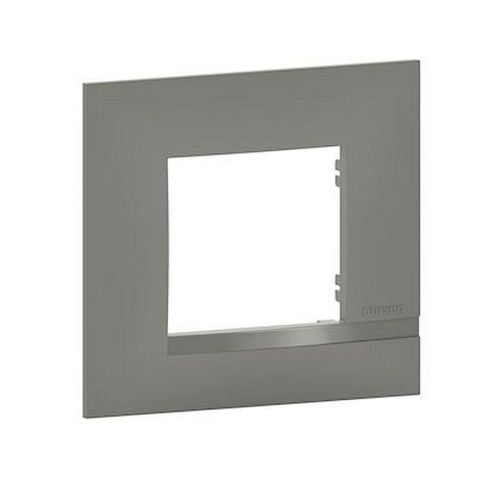 Plaque Altège Classico 1 poste Nuage - effet aluminium avec liseré effet alu-BTAL9NA1-8005543601785-BTICINO