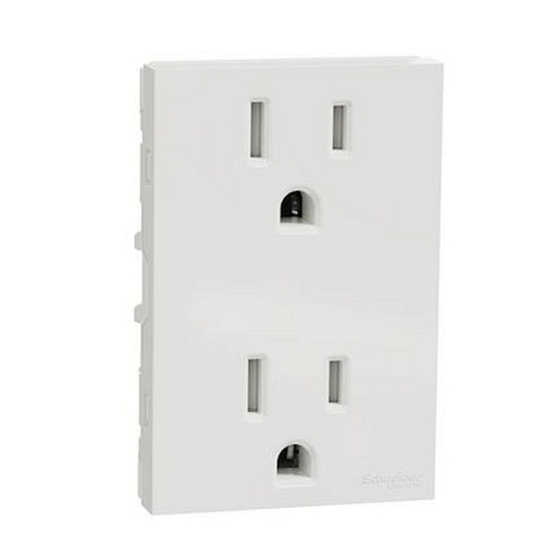 Unica - prise double standard US - 15A - 2P+T - 3 mod - Blanc - méca seul-NU306018-3606481954411-SCHNEIDER ELECTRIC FRANCE