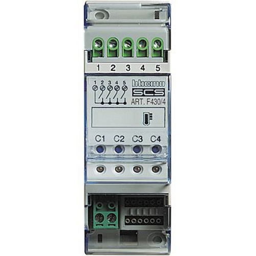 Actionneur modulaire 4 relais gestion de température MyHOME_Up - 2 modules-F430/4-8012199667706-BTICINO