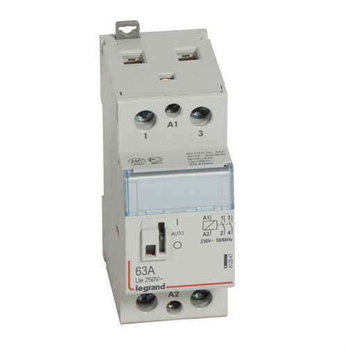 Contacteur de puissance CX³ bobine 230V~ - 2P 250V~ - 63A - 2F - 2 modules-412547-3245064125475-LEGRAND