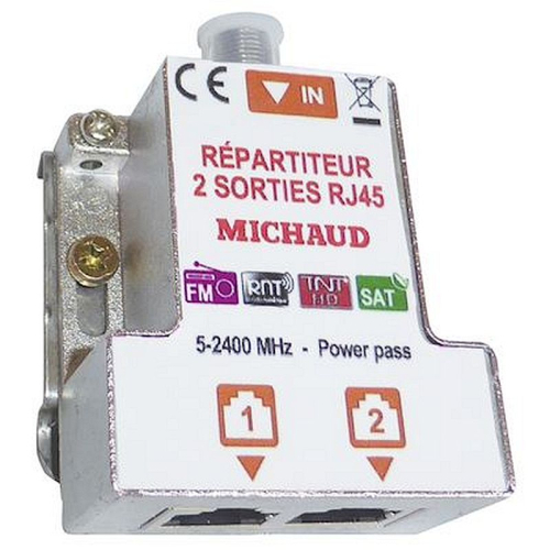 Répartiteur Grd2TV 2 sorties RJ45-LB023-3660835028975-MICHAUD