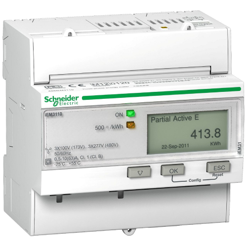 Acti9 iEM - compteur d'énergie tri - 63A - impulsions - MID-A9MEM3110-3606480481499-SCHNEIDER ELECTRIC FRANCE