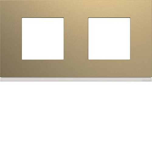 Plaque gallery plastique peint 2 postes horizontale 71mm champagne-WXP0412-3250617199698-HAGER