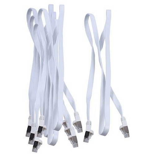 Lot de 5 cordons plats RJ45 FTP Lg 1 m-Q167-3660835151673-MICHAUD