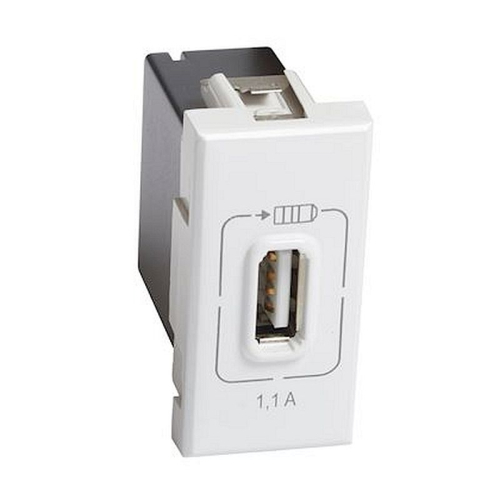 Chargeur USB simple Type-A Axolute 1,1A - 1 module - finition White-BTHD4285C1-8005543587164-BTICINO