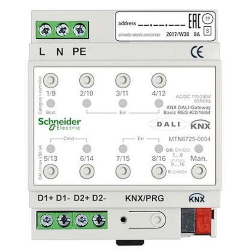 KNX - actionneur éclairage avec interface DALI - 2L - 32G - 128 ballasts-MTN6725-0004-3606489484057-SCHNEIDER ELECTRIC FRANCE