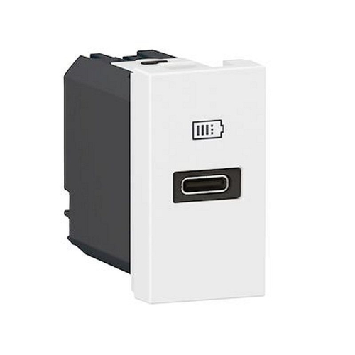 Chargeur USB Type-C Power Delivery Mosaic - 1 module blanc pour poste de travail-077690L-3414972242622-LEGRAND