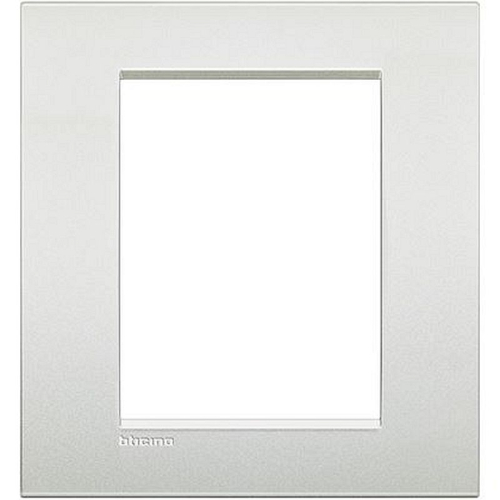 Plaque Livinglight Air Neutre 3+3 modules - Perle blanche-LNC4826PR-8005543425060-BTICINO