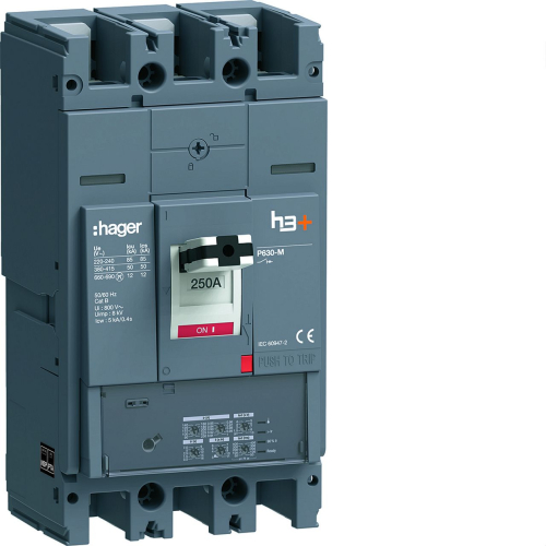 Disjoncteur h3+ P630 LSI 3x250A 50kA-HMW250JR-3250613198152-HAGER