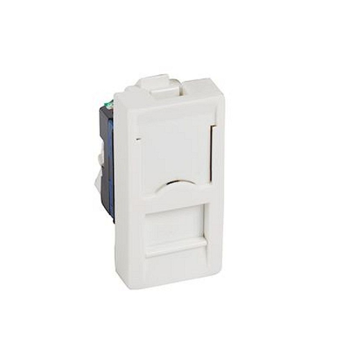 Prise RJ45 catégorie 6 Logix - 8 contacts UTP - 1 module - Blanc Artic-49064-3233620490648-PLANET WATTHOM