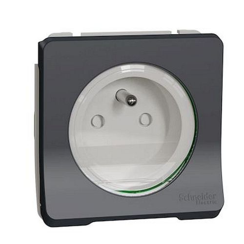 Mureva Styl - Prise de courant 2P+T - composable -IP55-IK08 - connex auto - gris-MUR36133-3606480789588-SCHNEIDER ELECTRIC FRANCE