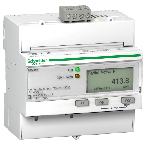 Acti9 iEM - compteur d'énergie tri - 63A - Modbus-A9MEM3150-3606480481512-SCHNEIDER ELECTRIC FRANCE