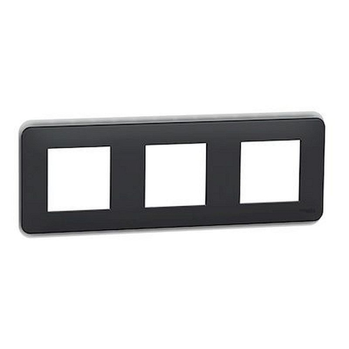 Unica Pro - plaque de finition - Anthracite - 3 postes-NU400654-3606489456498-SCHNEIDER ELECTRIC FRANCE