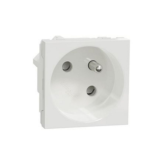 Unica - prise 2P+T - FR - 45DEG - goulotte - raccord rapide - Blanc - méca seul-NU304918T-3606489454036-SCHNEIDER ELECTRIC FRANCE