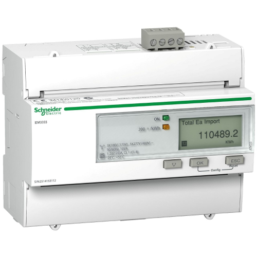 Acti9 iEM - compteur d'énergie tri - 125A - multitarif - alarmekW - Modbus - MID-A9MEM3355-3606480696428-SCHNEIDER ELECTRIC FRANCE