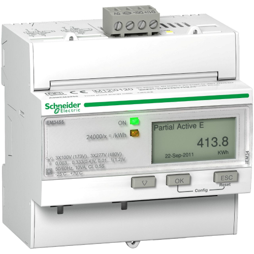 Acti9 iEM - compteur tri TI souples U018 - multitarif - alarme kW - Modbus-A9MEM3555-3606480845246-SCHNEIDER ELECTRIC FRANCE