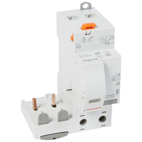 Bloc diff adapt DX³-vis-2P-230/400V~~-63A-typeAC-1000mA sélect-disj 1 mod/pôle-410426-3245064104265-LEGRAND