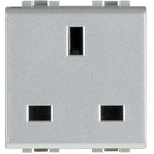 Prise de courant standard britannique 2P+T Livinglight 13A - Tech - 2 modules-NT4150-8012199817309-BTICINO