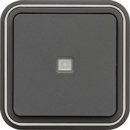 cubyko Poussoir 1F à voyant témoin encastré gris IP55-WNE023-3250617172233-HAGER