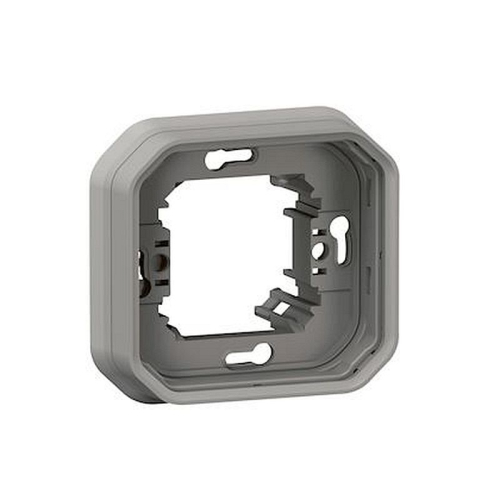 Support plaque encastré 1 poste Plexo gris-069681L-3414971881310-LEGRAND