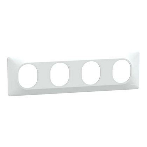 Ovalis - Plaque de finition - 4 postes Horizontal - entraxe 71 mm - Blanc-S320708-3606482163232-SCHNEIDER ELECTRIC FRANCE