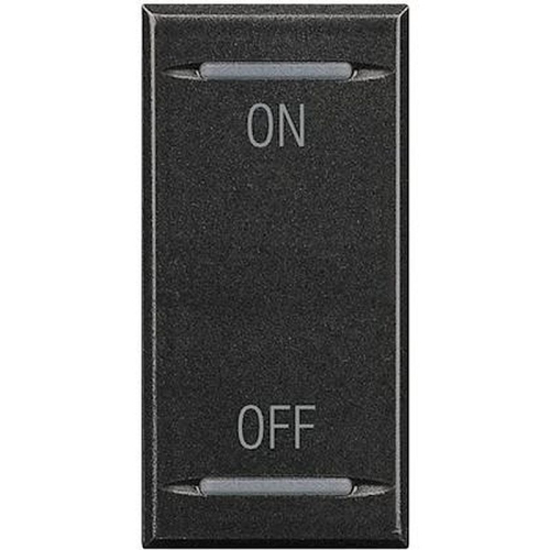 Manette Axolute symbole ON et OFF 1 module - Anthracite-HS4911AG-8012199742755-BTICINO