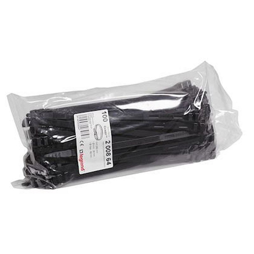 Lot de 100 colliers Colson SP largeur 9mm - longueur 262mm - noir-200864-3245062008640-LEGRAND