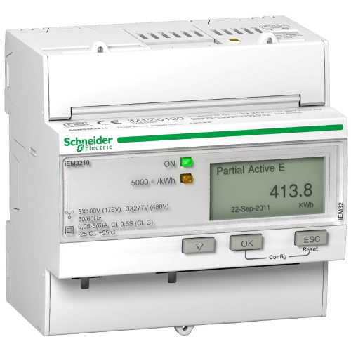 Acti9 iEM - compteur d'énergie tri - TI - impulsions - MID-A9MEM3210-3606480481543-SCHNEIDER ELECTRIC FRANCE