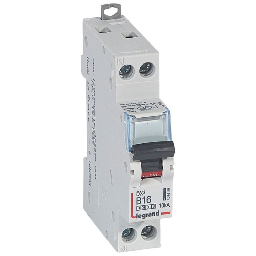 Disj. DX³6000 10kA arrivée haute/départ bas à vis U+N 230V~ 16A courbe B -1 mod-407455-3245064074551-LEGRAND