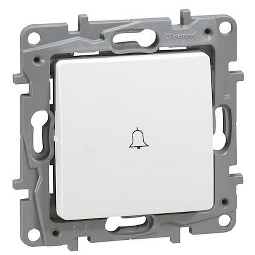 Poussoir lumineux avec porte-étiquette Niloé 6A 250V~ NO-NF - finition Pur-664715-3245066647159-LEGRAND