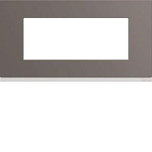 Plaque gallery plastique peint 5 modules entraxe 71mm taupe-WXP0905-3250617191500-HAGER