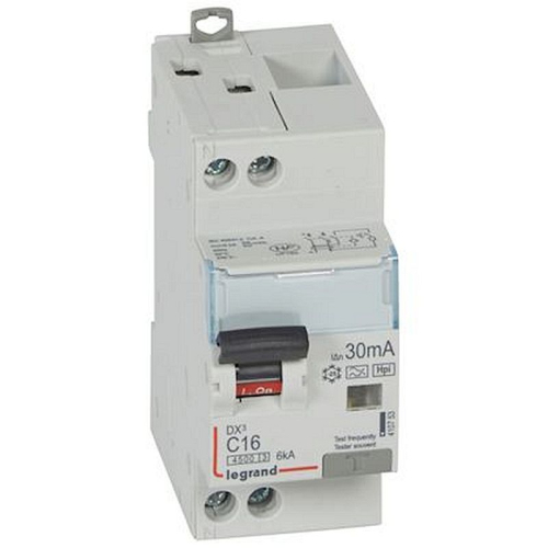 Disjoncteur diff DX³ 4500 -vis/vis- U+N 230V~ 16A- typeF-30mA -courbe C - 2M-410753-3245064107532-LEGRAND