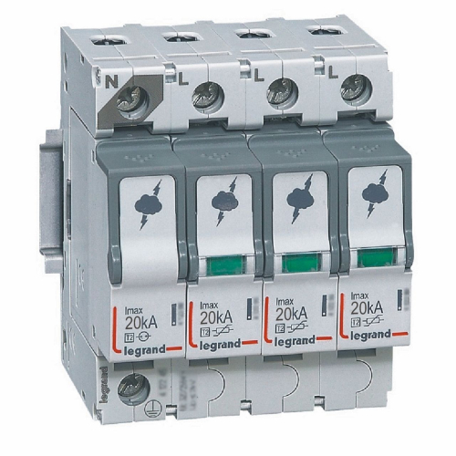 Parafoudre basse tension typeT2 Imax 20kA/pôle - 3P+N 320V~ - 4 modules-412225-3414970518026-LEGRAND