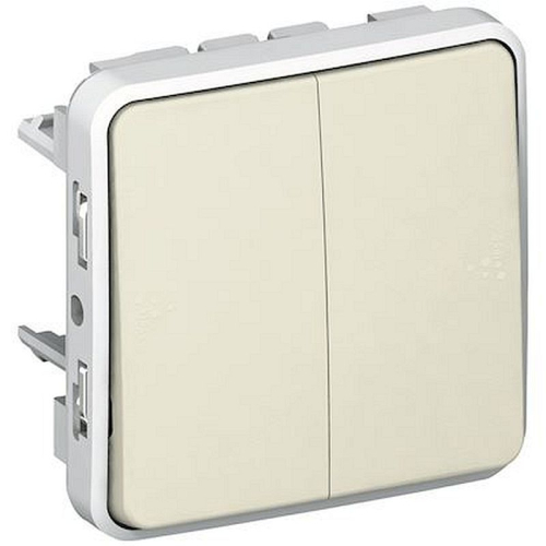 Double interrupteur ou va-et-vient étanche Plexo composable IP55 10AX 250V blanc-069625-3245060696252-LEGRAND