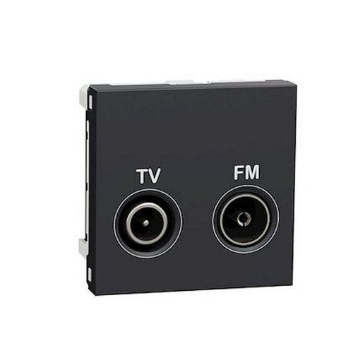 Unica - prise TV + FM - individuel - 2 mod - Anthracite - méca seul-NU345154-3606489467258-SCHNEIDER ELECTRIC FRANCE