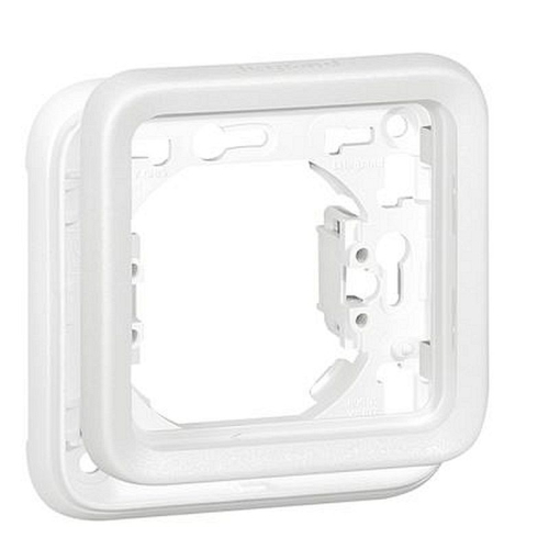 Support étanche plaque 1 poste Plexo composable IP55 - blanc Artic antimicrobien-070792-3245060707927-LEGRAND